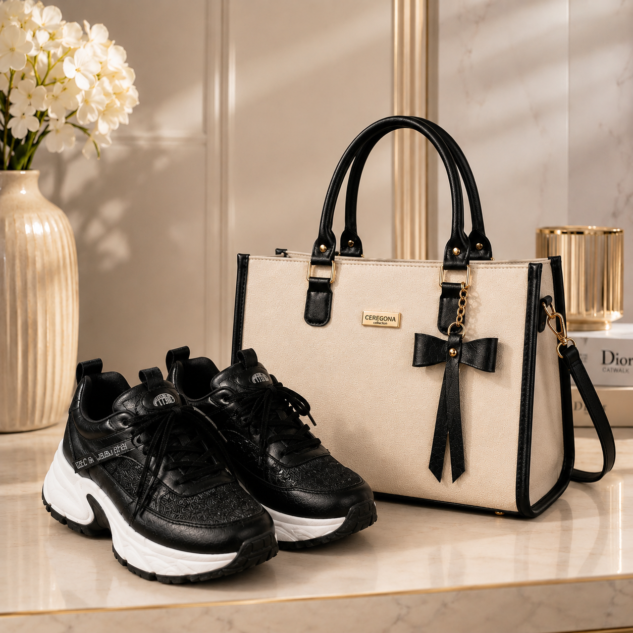 SET TENIS+BOLSO COQUETTE