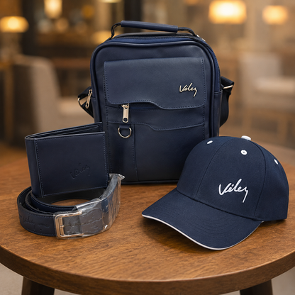 COMBO EJECUTIVO PREMIUM 4 EN 1 Incluye Bolso, Billetera, Cinturón y Gorra Exclusiva